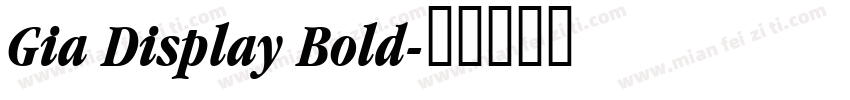 Gia Display Bold字体转换